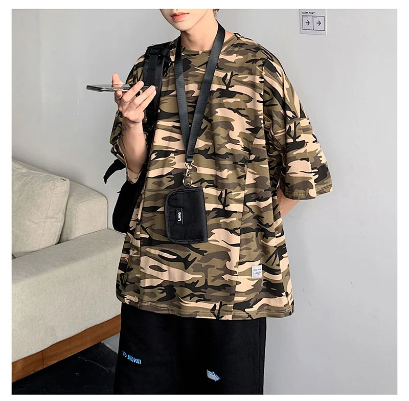 Title 8, Summer new camouflage short-sleeved mens t-shi...
