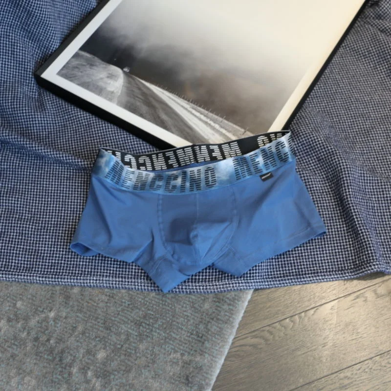 Cueca boxer sexy de algodão com cintura baixa e ajuste justo, realça a área U com design convexo, conforto e sensualidade. — foto 7