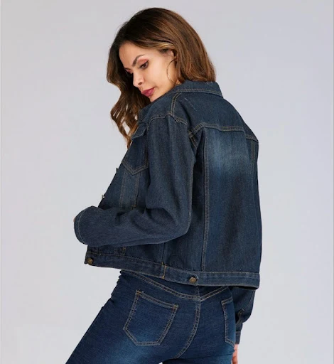 Title 2, Womens Slim Denim Jacket Womens Short Loose J...