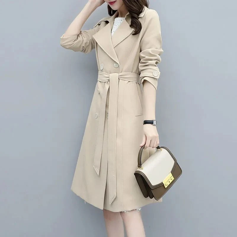 Abrigo Largo Impermeable para Mujer con Manga Larga, Versátil y Elegante, Ideal para Cualquier Ocasión y Temporada, Diseño Clásico y Funcional — foto 1
