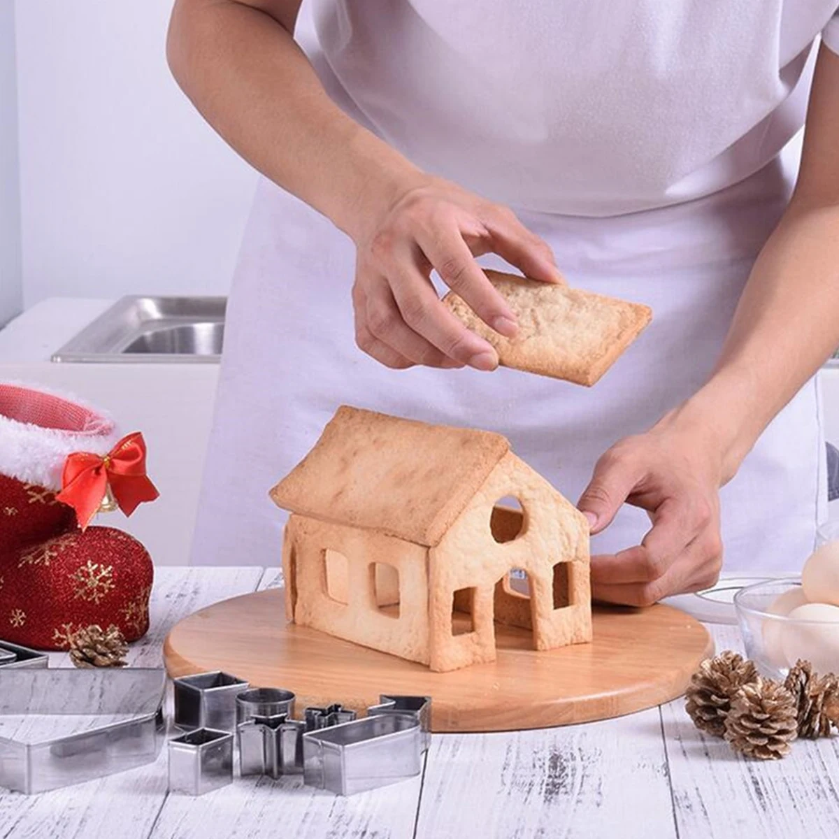 Title 6, Christmas Cookie Mold for Festive Decorations a...