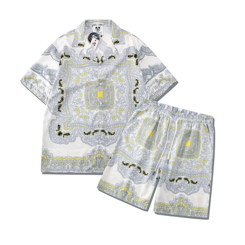 Completo camicia stampata stile europeo e americano per donna. Un look moderno e versatile, perfetto per l'ufficio o il tempo libero. Esprimi la tua personalità. — foto 4