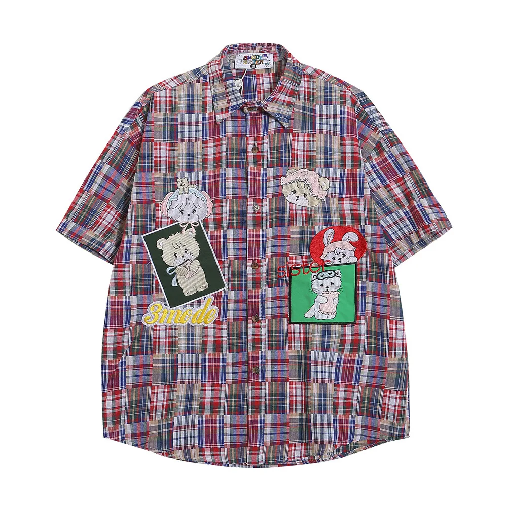 Camisa masculina xadrez soltinha de manga curta. Conforto e estilo para o dia a dia. Leve, respirável e perfeita para o verão. — foto 6