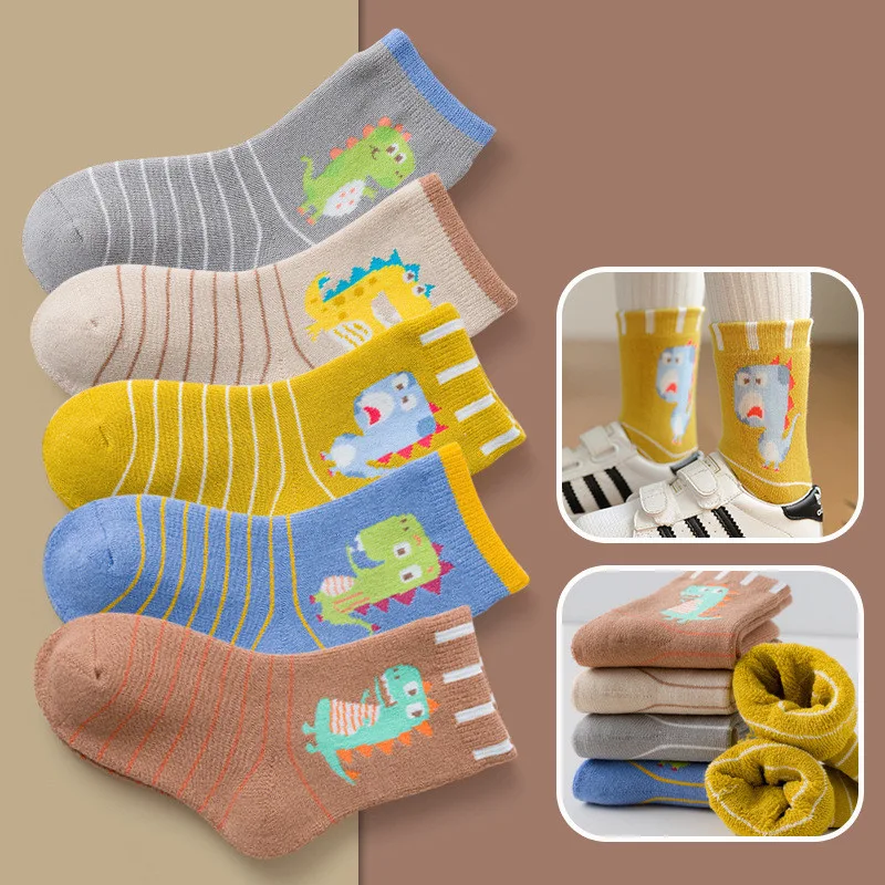 Children's Padded Terry-in-tube Baby Cotton Socks Cartoon Giraffe Towel, soft, absorbent, comfortable for little ones. — photo 11