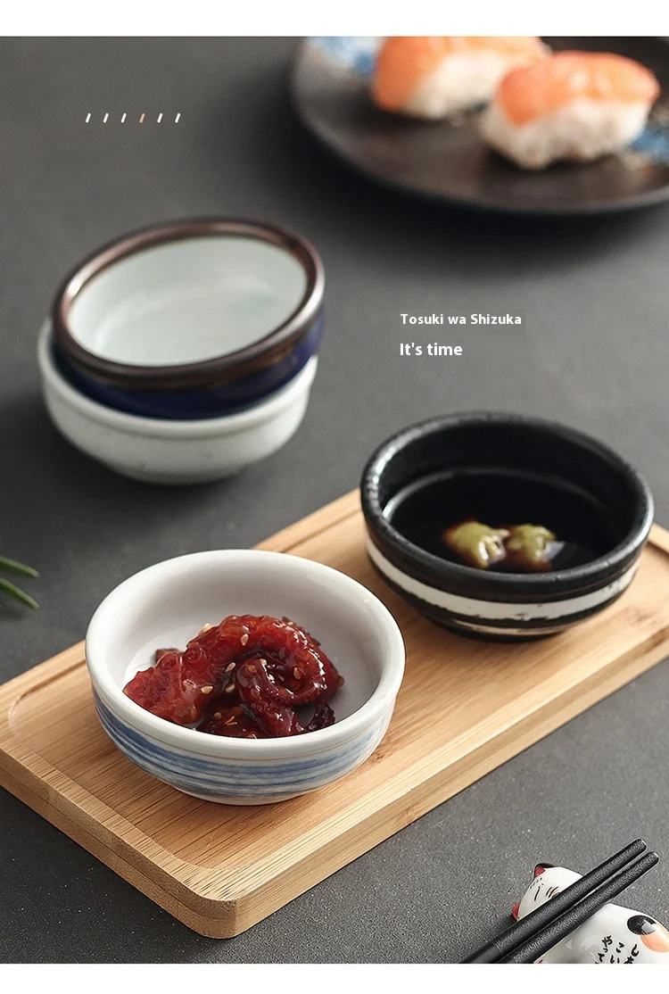 Japanese Style Ceramic Dish Seasoning Dish Small Round Household Perfect for sauces dips and snacks Elegant design and c — photo 36