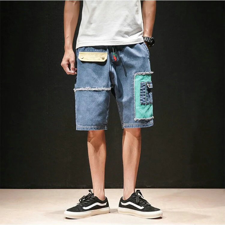 Title 5, Contrast Oversized Cargo Shorts for ultimate co...