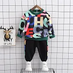 Maglione per bambini autunno-primavera con stampa integrale di lettere, morbido e confortevole, perfetto per neonati e bambini, ideale per l'uso quotidiano e look casual. — foto 5