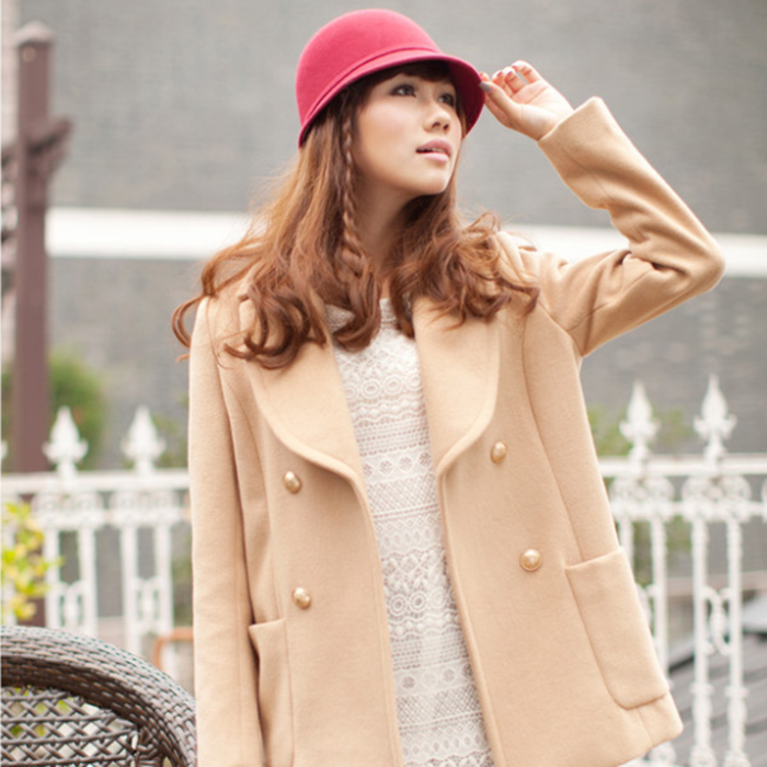 Title 8, Ladies Autumn Winter Bowknot Woolen Topper