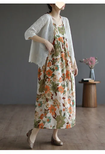 Title 2, Retro Elegant Age-reducing Vacation Skirt Mid-l...