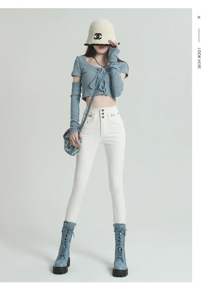 Dames high waist strakke enkelbroek. De perfecte broek voor een flatterende look en een comfortabele pasvorm. Ideaal voor elke gelegenheid. — foto 5