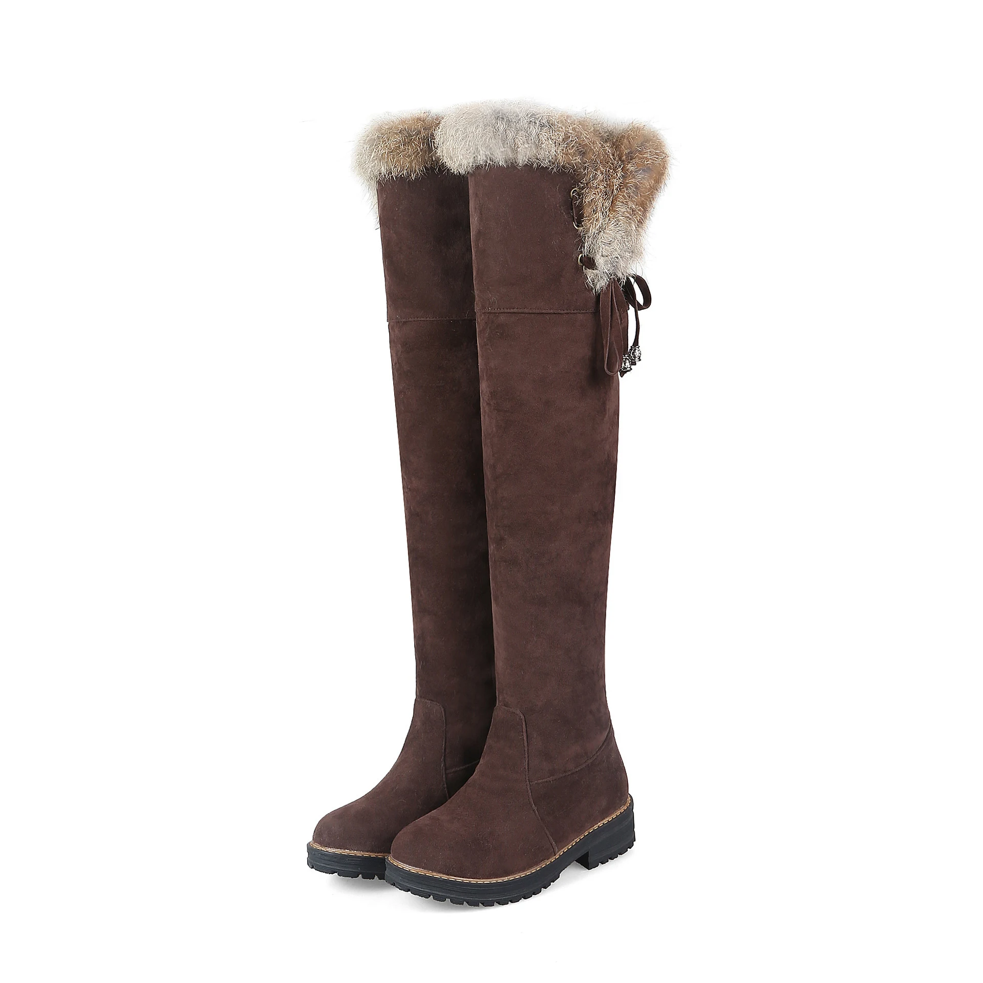 Title 10, Autumn and Winter Simple Plus Size 40-44 Suede ...