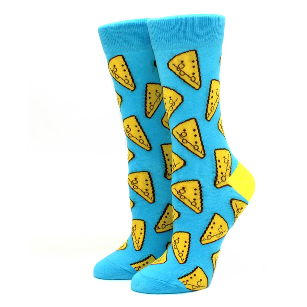 Colorful Women's Cotton Round Socks Funny Banana — photo 29