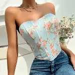 Sexy Hot Girl Low-cut Backless Dress featuring a Flower Wrapped Chest, Rhombus Design, and Fishbone Waist for a Stunning — photo 6