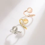 Anel giratório de opala para mulheres, joia simples e elegante para combinar com tudo. Joia de temperamento único. — foto 1