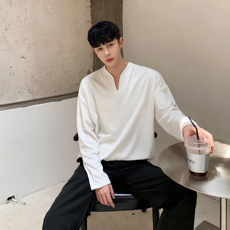 Title 5, Korean Temperament Small V Neck All Match Botto...