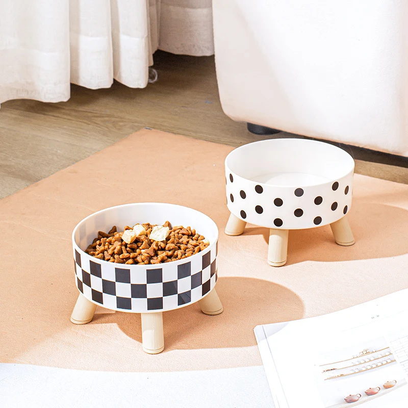 Polka Dot Stainless Steel Pet Bowl Large Diameter Four Legs Durable and Stable Easy to Clean and Perfect for Your Pet. — photo 8