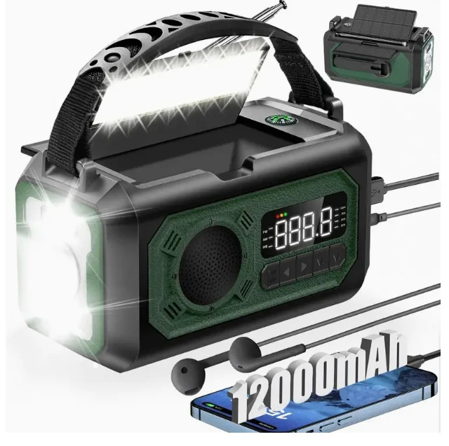 Title 7, Large Capacity Hand-cranked Solar Power Emergen...