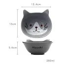 Grey cat bowl