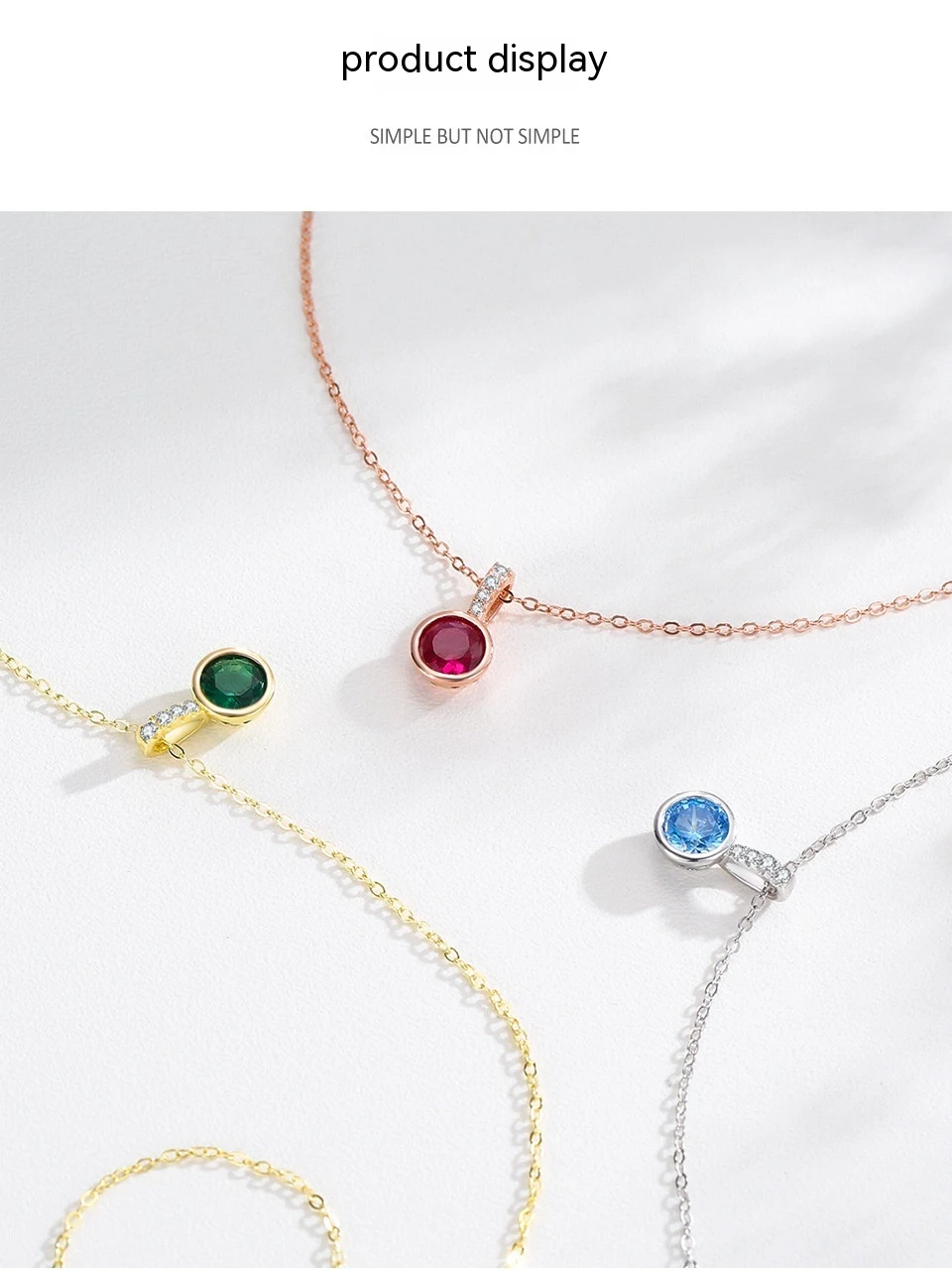 Title 8, S925 Sterling Zilveren Zirkonia Ketting voor Da...