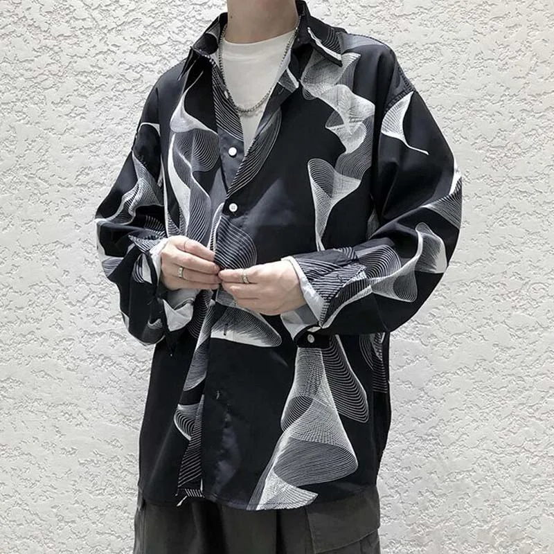Men's Japanese loose and elegant high-end shirt. Experience ultimate comfort and sophisticated style with this versatile — photo 3