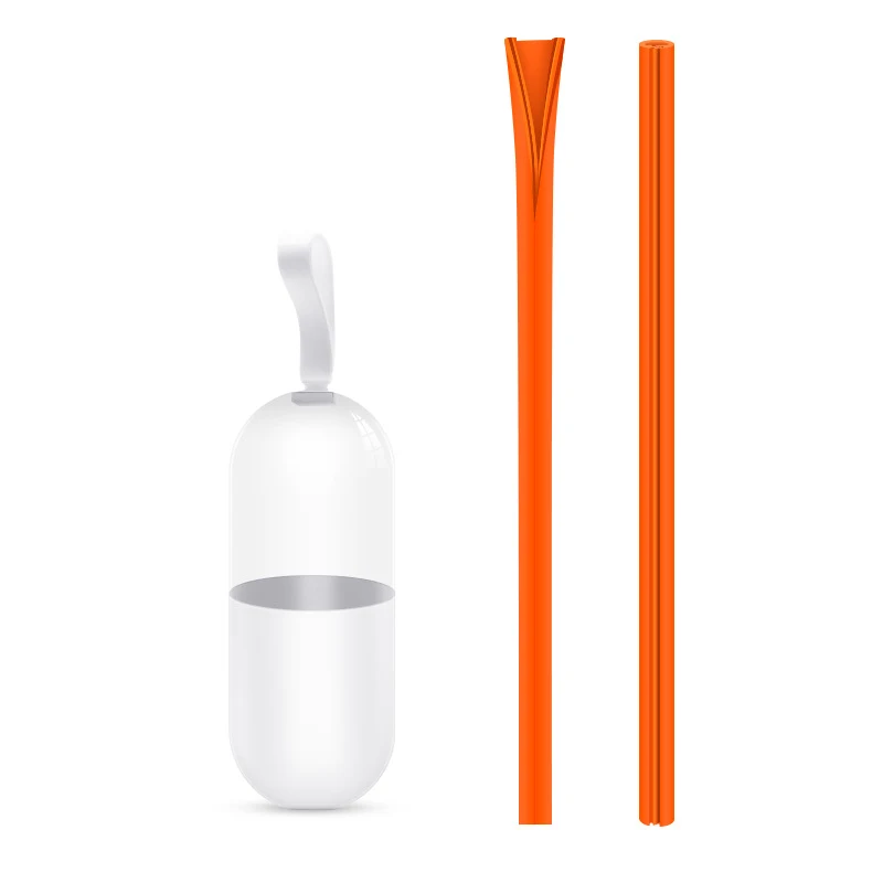 Detachable Silicone Folding Straw with Zipper Buckle Reusable and Portable Perfect for On the Go Drinks and Travel — photo 4