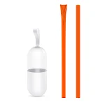 Detachable Silicone Folding Straw with Zipper Buckle Reusable and Portable Perfect for On the Go Drinks and Travel — photo 4