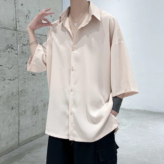Title 4, Privathinker Half Sleeve Men Solid Shirts Summe...