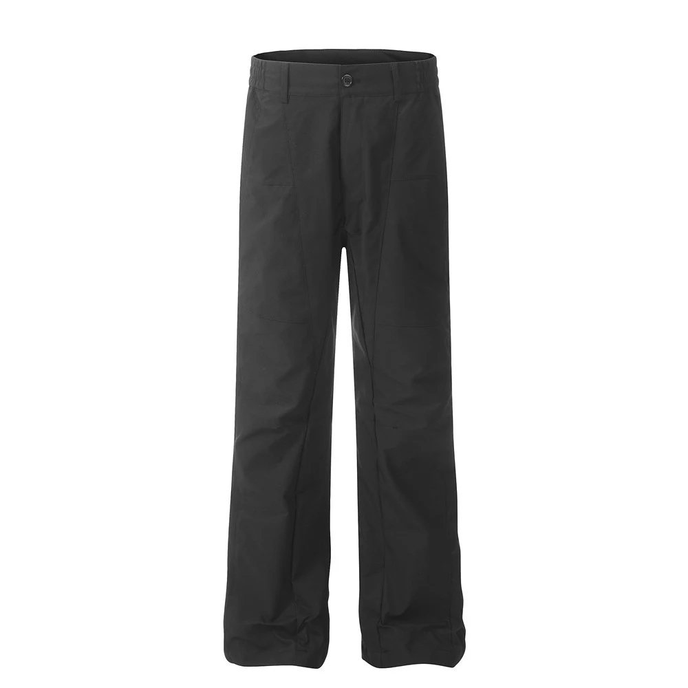Pantalones de hombre lisos con bolsillos holgados y decorativos. Comodidad y estilo casual para uso diario. Encuentra tu par perfecto. — foto 14