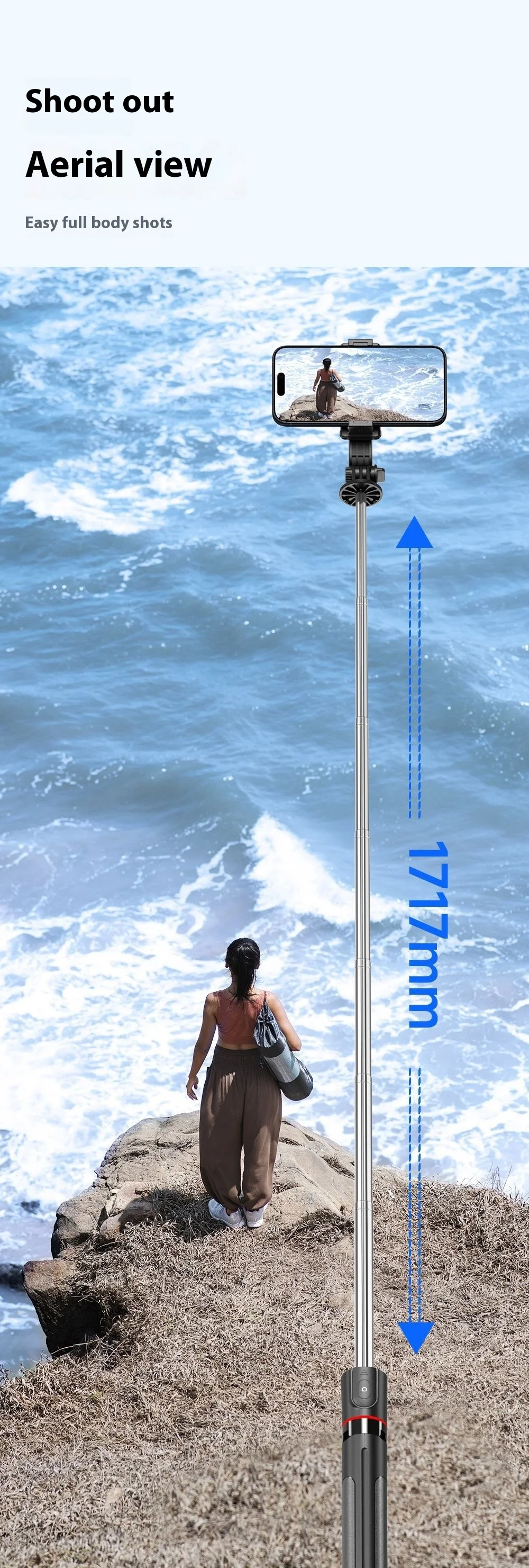 Title 3, Bastão Selfie Tripé Portátil Bluetooth Telescóp...