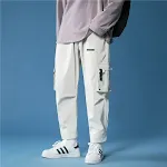 Pantalones deportivos casuales para hombre estilo Hong Kong, holgados, entallados, tendencia primavera-otoño, cómodos y modernos, tipo overoles. — foto 6