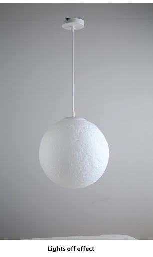 Title 9, 3D Printing Moon Chandelier Modern Minimalist P...