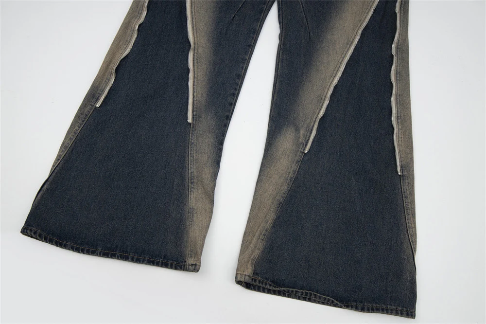 Title 5, Mens Spray Painted Zipper Design Sense Slightl...