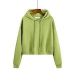 Kurzer Kapuzenpullover für Damen, lockere, dünne, langärmelige Jacke — foto 1