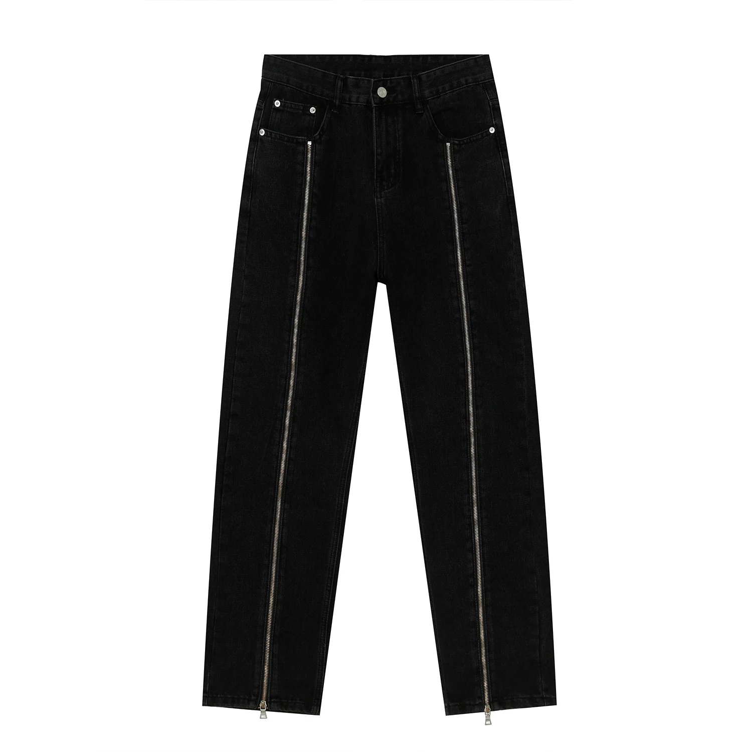 Title 6, Koreaanse jeans voor heren met rechte ritssluit...