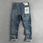 Men's Casual Retro Pocket Straight Jeans, offering classic style and comfort for everyday wear, a versatile vintage look — photo 5