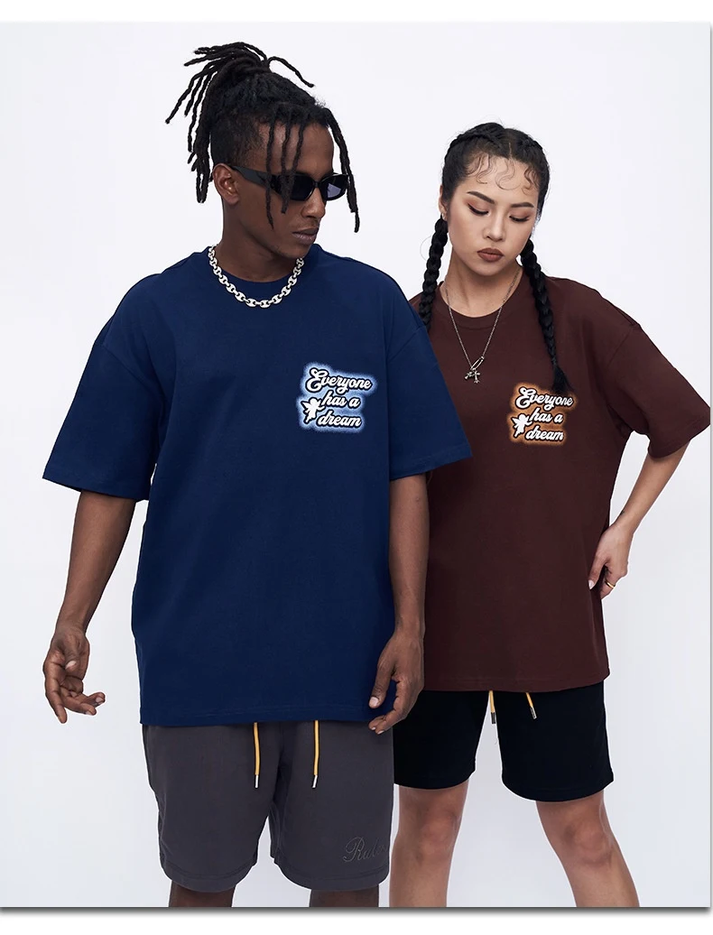 Title 4, Loose Fashion Printed Letter Short Sleeve T-shi...