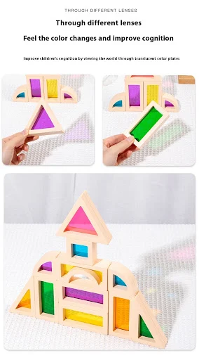 Title 6, Rainbow Blocks Acrylic Transparent Splicing Cre...