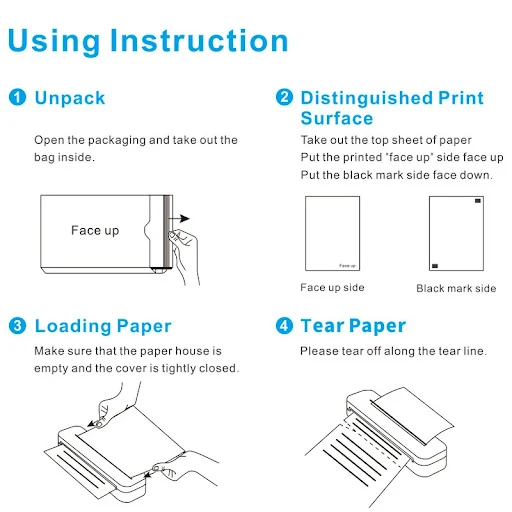 Title 5, Portable Thermal A4 Printer Prints A4 Paper Hig...