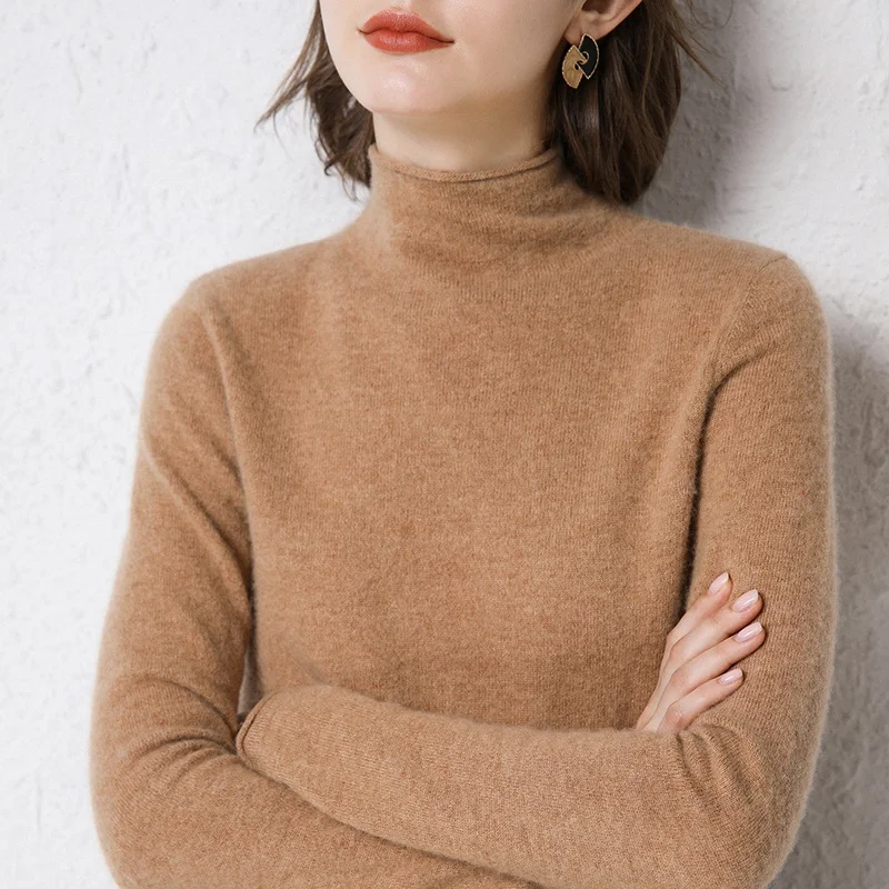 Women's Merino Half-collar Wool Sweater, provides warmth and comfort. Soft, breathable, and stylish, perfect for everyda — photo 18