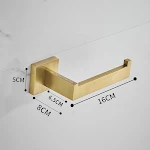 Brushed Gold Bath Towel Rack Bathroom Golden Pendant Set Elegant and functional storage solution for your towels and bat — photo 7