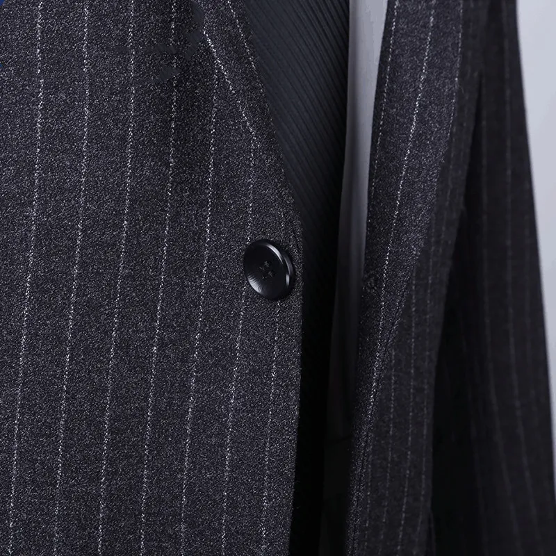 Vertical striped suit for groom and groomsmen. Achieve a sophisticated and stylish look at your wedding with this elegan — photo 3