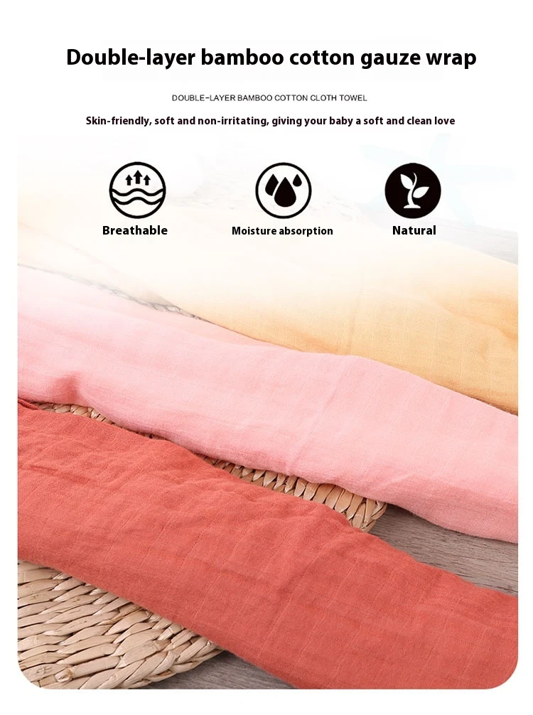 Title 5, Infant double-layer gauze blanket, soft and bre...