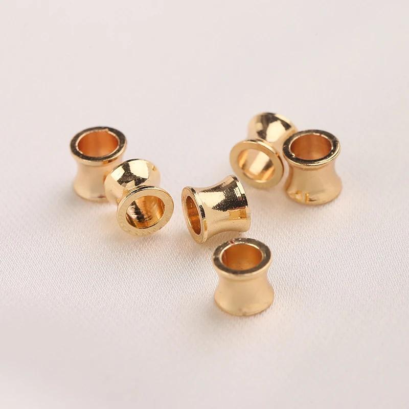 Contas de bambu banhadas a cobre e ouro real 14k para joias únicas. Adicione elegância e estilo aos seus designs com estas contas. — foto 5