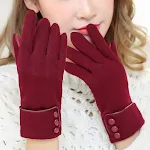 Women's Non-Velvet Touch Screen Gloves for Outdoor Use, perfect for cold weather activities, providing comfort and touch — photo 6