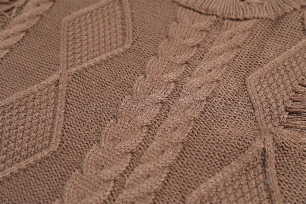 Idle style ripped twist round neck knitted sweater. Offers comfort and style for a relaxed look. Perfect for everyday we — photo 13