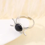 Anel feminino vintage com pedra natural, charme atemporal. Adicione um toque de elegância e sofisticação ao seu visual com este anel único. — foto 9