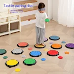 Discos Táteis Sensoriais de Correspondência para Jardim de Infância. Treinamento Sensorial e Equilíbrio com Madeira. — foto 1