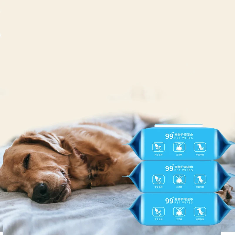 Dog and Cat Tear Stain Removal Pet Wipes. Gentle and effective cleaning for eyes and fur, easy to use, safe and formulat — photo 5