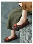 Sapatos femininos de couro de vaca artesanais estilo étnico retrô com flores e sola macia, perfeitos para conforto e um visual único. — foto 24