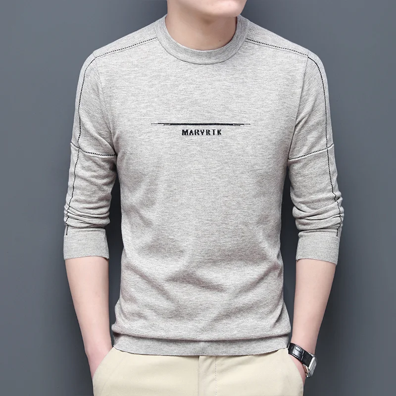Title 6, Spring and Autumn New V-neck Sweater Mens Tren...
